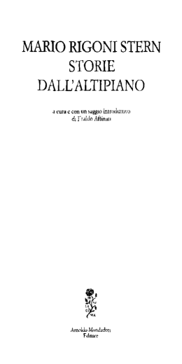 mario rigoni stern storie dall`altipiano