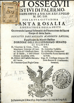 li osseqvii - Biblioteca centrale della Regione siciliana