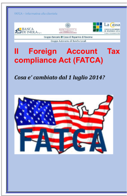 Il Foreign Account Tax compliance Act