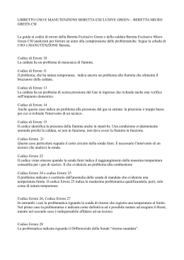 Codici Errore Caldaia Beretta MICRO EXCLUSIVE