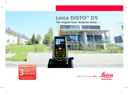 Leica DISTO&reg; D5 - Manuale