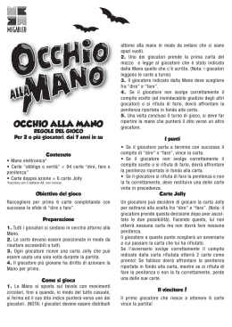 I-OCCHIO ALLA MANO - RULE recto verso