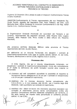 accordo territoriale sul contratto di inserimento settore