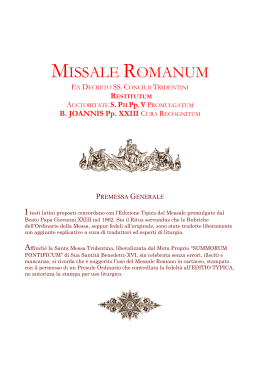 Missale Romanum VO Introduzione