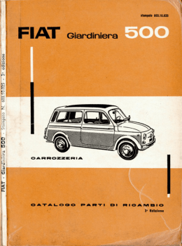 Manuale ricambi Fiat 500 Giardiniera