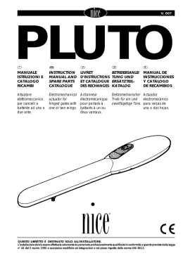 MANUALE ISTRUZIONI E CATALOGO RICAMBI Attuatore