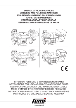istruzioni per l`uso e manutenzione/ricambi instructions for
