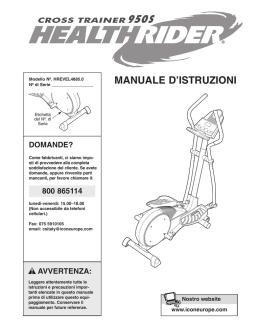 MANUALE D`ISTRUZIONI