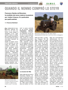 Scarica il pdf - GAMAE Gruppo Amatori Macchine Agricole d`Epoca