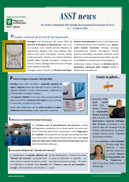 ASST news - Azienda Socio Sanitaria Territoriale