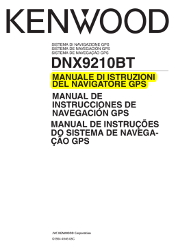 dnx9210bt manuale di istruzioni del navigatore gps manual de