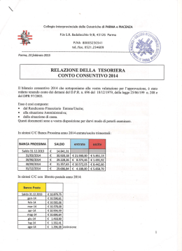Relazione Consuntivo - Collegio Interprovinciale delle Ostetriche