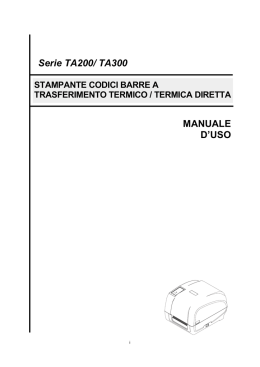 MANUALE D`USO Serie TA200/ TA300