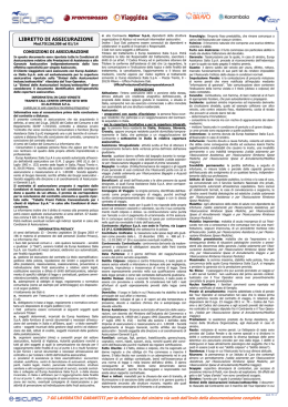 LIBRETTO DI ASSICURAZIONE