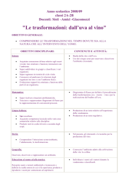 "Le trasformazioni: dall`uva al vino"