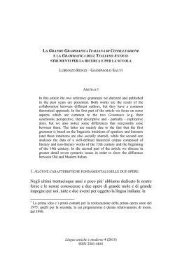 Negli ultimi trentacinque anni o poco pi&ugrave;1 abbiamo dedicato le
