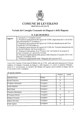 Verbale n. 5 del 30.10.2014