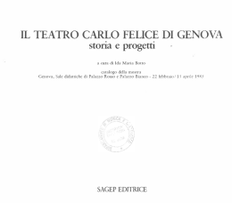 IL TEATRO CARLO FELICE DI GENOVA stona e progetti