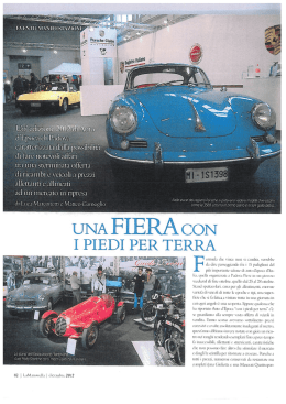 Dicembre 2012 - "Una fiera con i piedi per terra"