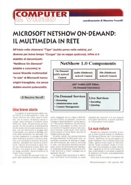 microsoft netshow on-demand: ilmultimedia in rete