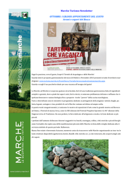 Marche Turismo Newsletter OTTOBRE: I GRANDI