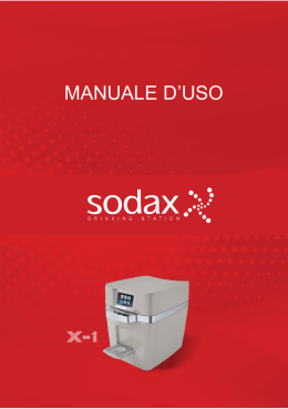 Manuale d`uso SODAX X-1