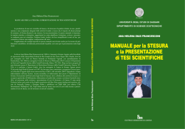 MANUALE per la STESURA e la