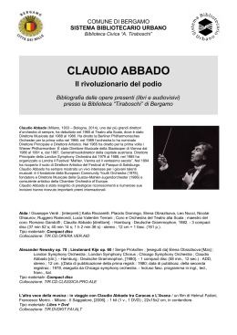 Claudio Abbado - Comune di Bergamo