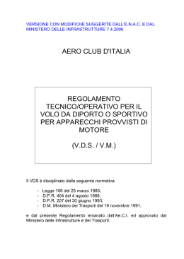 Nuovo Regolamento V.D.S.