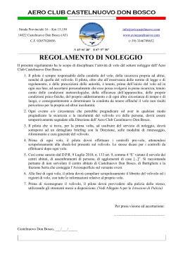 regolamento di noleggio - Aero Club Castelnuovo Don Bosco