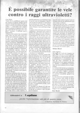 Invecchiamento vele