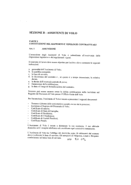 SEZIONE B - ASSISTENTI DI VOLO