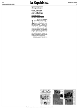 Ore 9, il mostro arriva in fabbrica