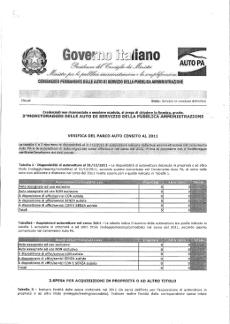 3° monitoraggio costi auto - Comunità Collinare del Friuli