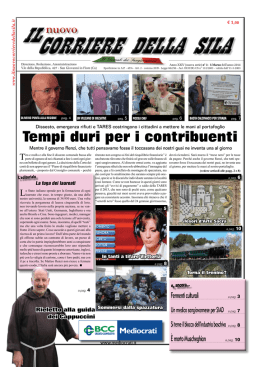 Tempi duri per i contribuenti - Il nuovo corriere della Sila