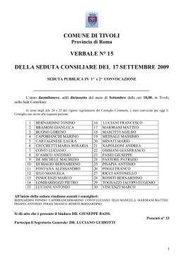 VERBALE 15 DEL17.09.2009