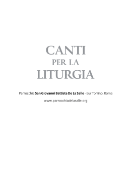 Scarica il libretto dei canti - Parrocchia San Giovanni Battista de la