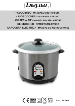 cuociriso - manuale di istruzioni • rice cooker - use