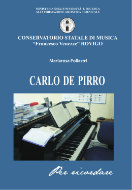 De Pirro - Conservatorio di Musica “Francesco Venezze”