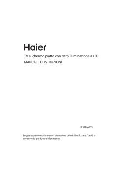 TV a schermo piatto con retroilluminazione a LED MANUALE DI