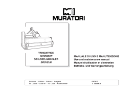 MANUALE DI USO E MANUTENZIONE Use and maintenance