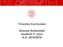 Tirocinio Curriculare SAMB slides informative