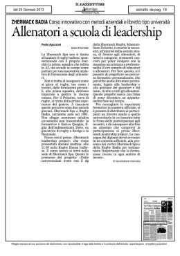 25 gennaio 2013 – Il Gazzettino pag. 18