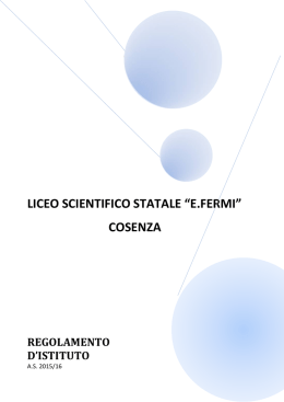 LICEO SCIENTIFICO STATALE &ldquo;E.FERMI&rdquo; COSENZA
