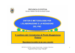 Il cantiere del ciclodromo di Ponte Buggianese
