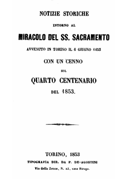 Don Bosco - Notizie storiche intorno al miracolo del SS. Sacramento-i