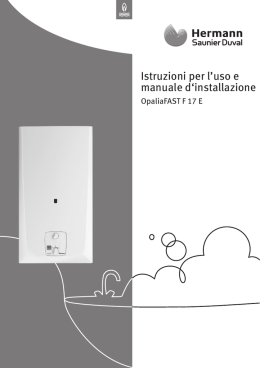 OpaliaFast F 17 E - manuale d`installazione