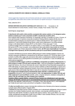 Informazioni dentista scolastico 2014