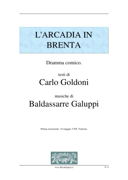 L`Arcadia in Brenta - Libretti d`opera italiani