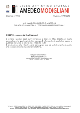 consegna dei libretti personali